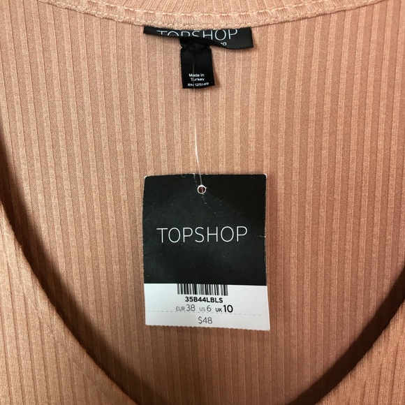 topshop | choker neck ribbed midi dress - Picture 8 of 8